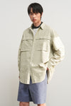 General Idea UNISEX Loose Fit Stripe Pocket Shirt