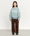 Marithé François Girbaud KIDS NORDIC KNIT PULLOVER MINT