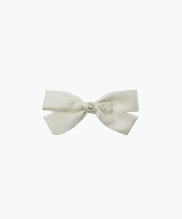 Marithé François Girbaud Enfant Ribbon Hair Clip Ivory