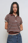 General Idea WOMAN Stripe Collar Half Knit