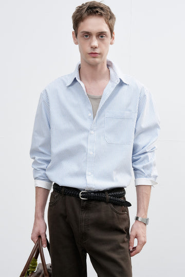 General Idea UNISEX Regular Fit Oxford Stripe Shirt