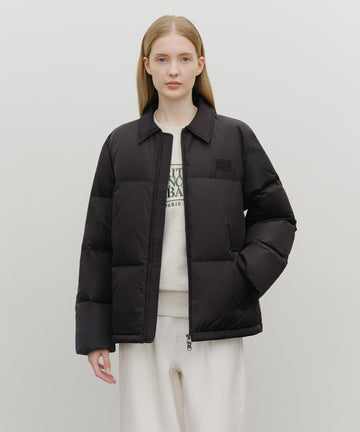 Marithé François Girbaud Classic Logo Collar Down Jacket Black