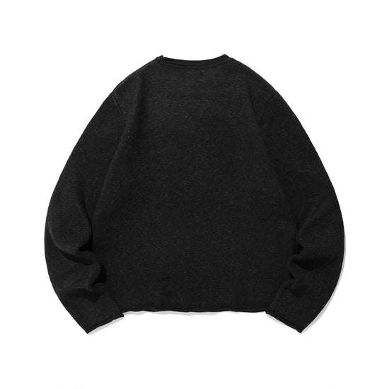 Nice Ghost Club 3 Star Long Sleeve Knit Tee [Black]