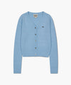 Marithé François Girbaud Women's V-Neck Crop Cardigan in Sky Blue