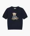 Marithé François Girbaud W DOODLE BEAR HALF KNIT PULLOVER