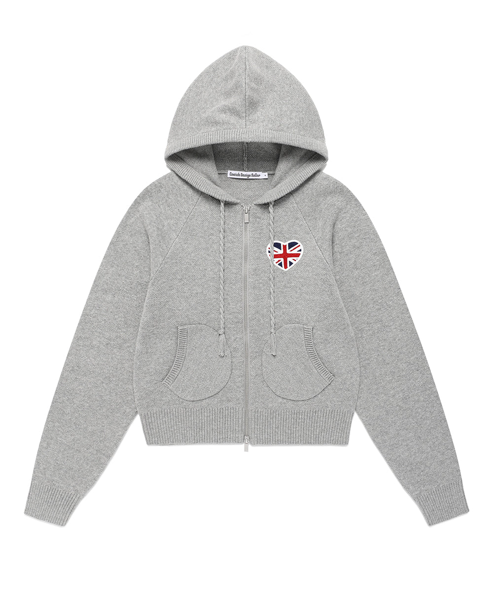 Cavish Women's Union Jack Knit Zip Up Hoodie