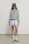 General Idea WOMAN Multi Stripe Loose Collar Knit