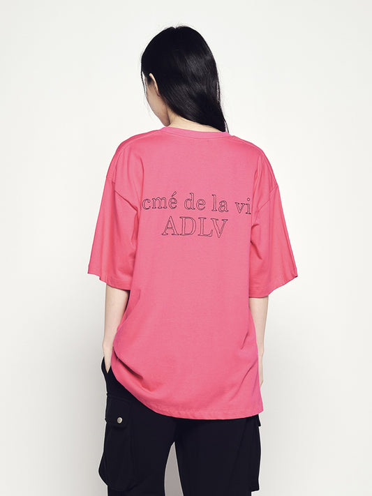 ADLV Border Line Basic Logo Short Sleeve T-Shirt