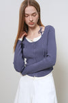 General Idea WOMAN Strap Layered Cardigan
