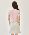 Marithé François Girbaud W SILVER LETTERING CROP TEE