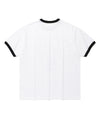 Cavish CAVISH X LELBO BROWN GLITTER RINGER SHORT SLEEVE TEE [WHITE]