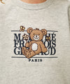 Marithé François Girbaud Kids Flower Bear Classic Logo Regen Sweatshirt Light Heather Gray