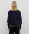 Marithé François Girbaud Classic Logo Collared Velour Sweatshirt Brown