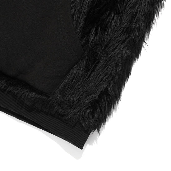 Nice Ghost Club Fur Yeti Zip-Up Hoodie [Black]