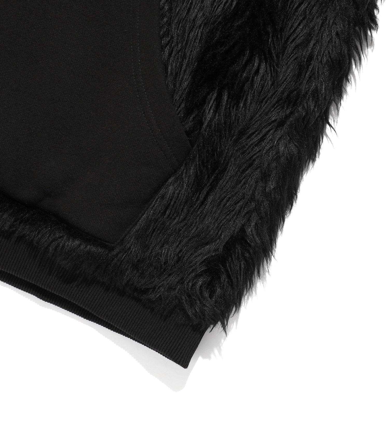 Nice Ghost Club Fur Yeti Zip-Up Hoodie [Black]