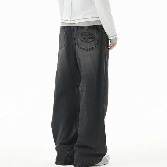 Mahagrid Washed Dart Denim Pant [Black]