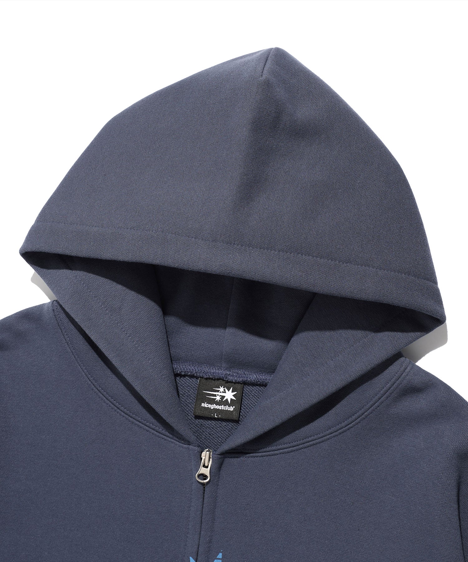 Nice Ghost Club Ghost 3 Star Hoodie Zip Up [Navy]