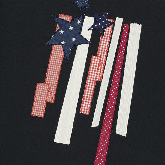 Mahagrid Flag Applique Ringer Tee