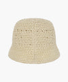 Marithé François Girbaud CIRCLE LOGO CROCHET BUCKET HAT light beige