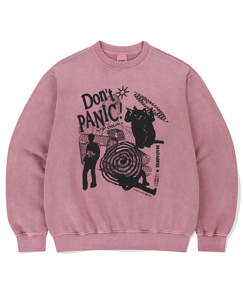 Mahagrid Don't Panic Pigment Sweatshirt