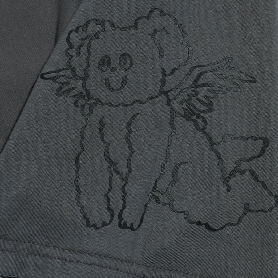 Nice Ghost Club Heavenly Bear Angel Big Big Tee [Charcoal]