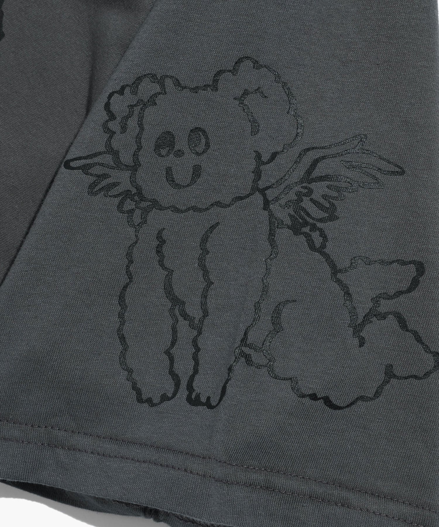 Nice Ghost Club Heavenly Bear Angel Big Big Tee [Charcoal]