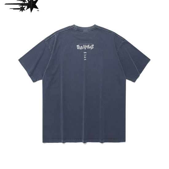 Nice Ghost Club Ghost Angels Scene Pigment Big Tee Navy