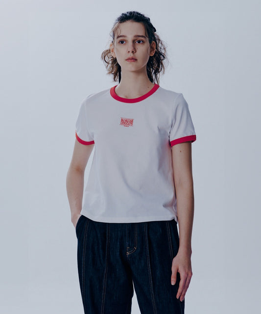 Marithé François Girbaud Women's Classic Logo Ringer Tee