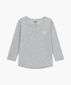 Marithé François Girbaud W SMALL CLASSIC LOGO HENLEY NECK 3/4 SLEEVE TEE ivory
