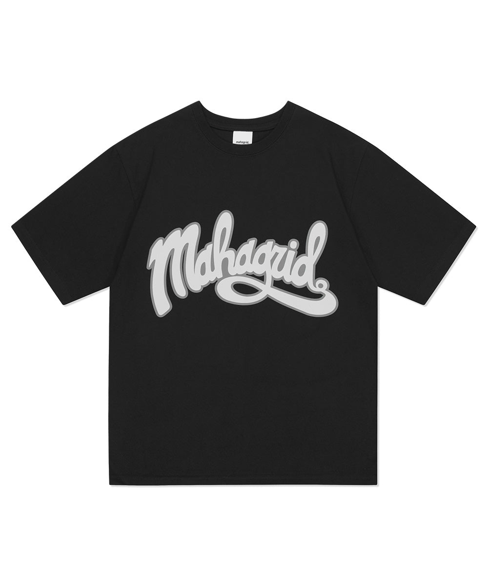 Mahagrid Curved Logo Tee Black