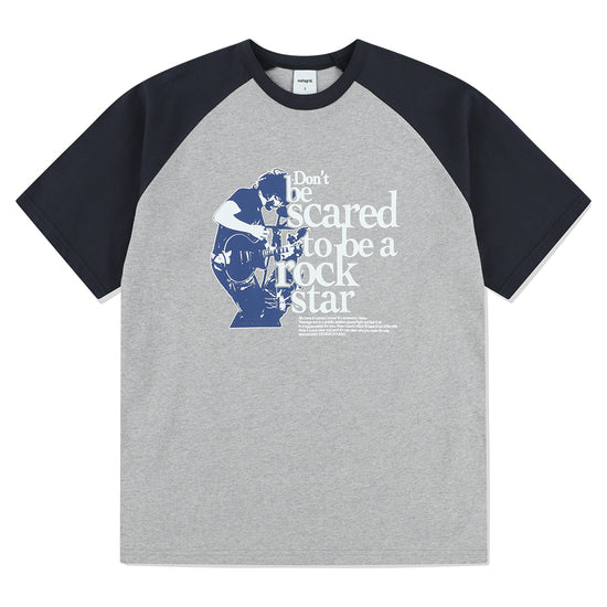 Mahagrid Rockstar Raglan Tee Grey