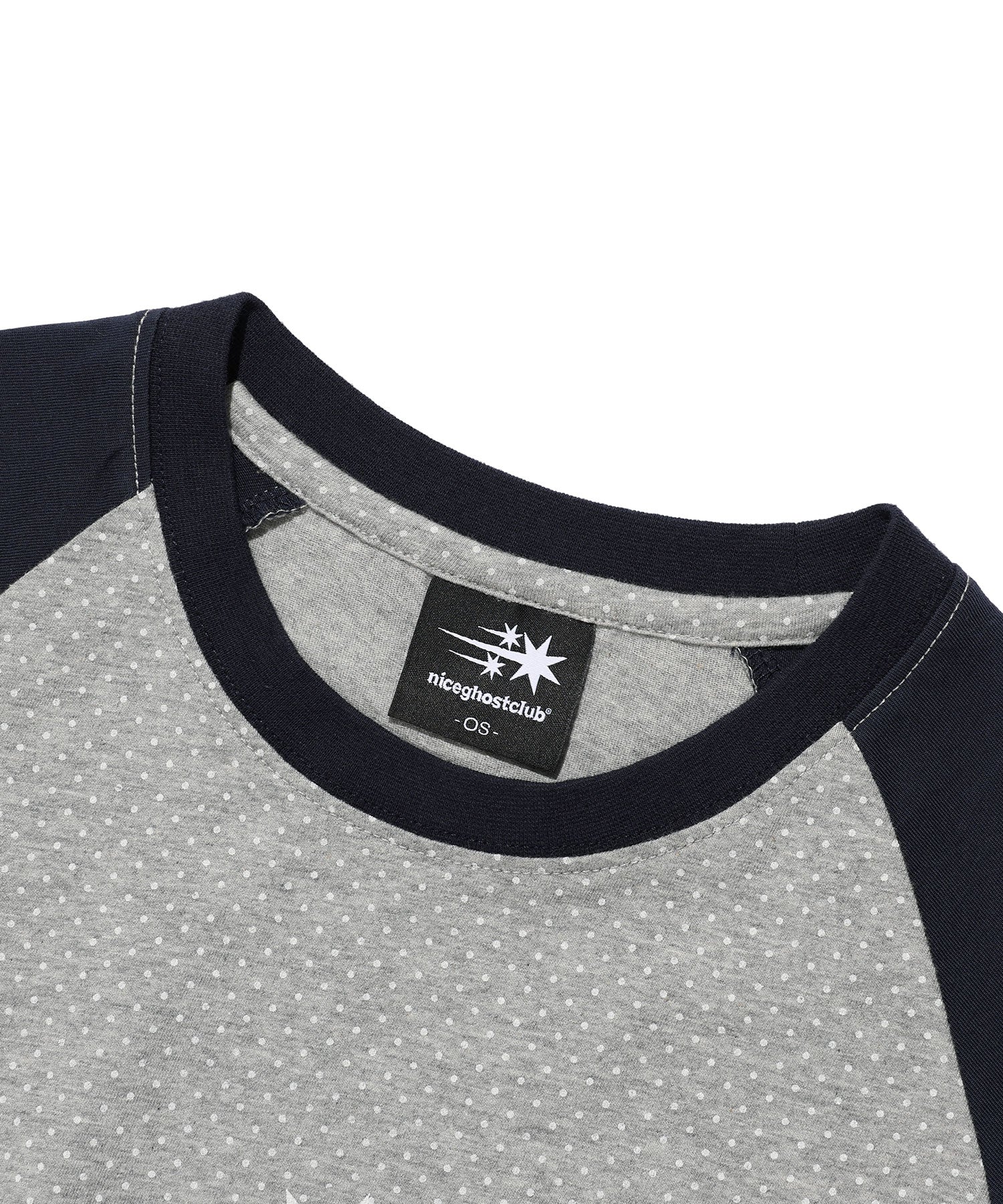 Nice Ghost Club 3 Star Dot Raglan Crop Tee