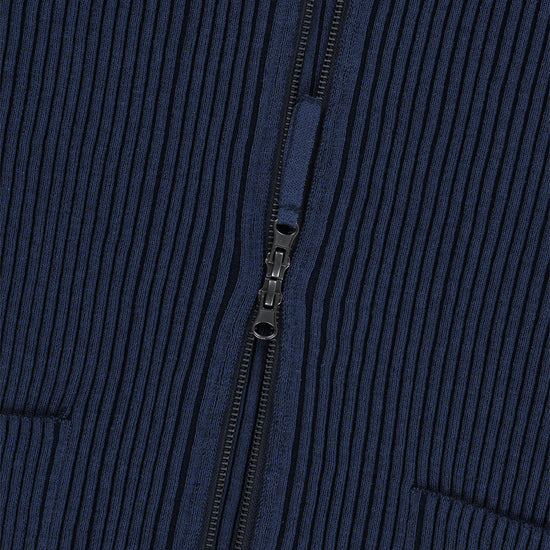 Mahagrid Two Tone Zip Up Cardigan