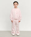 Marithé François Girbaud Kids Hand Writing Logo Crop Sweatshirt Light Pink