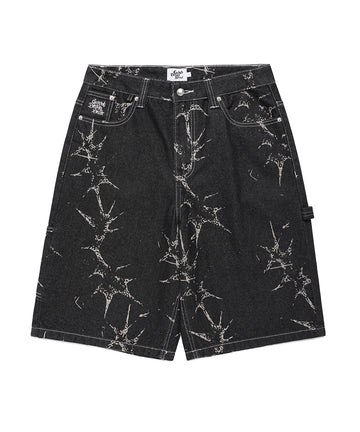 Cavish PRINTED CARPENTER DENIM SHORTS
