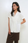 General Idea WOMAN Seersucker Collar Half Shirt