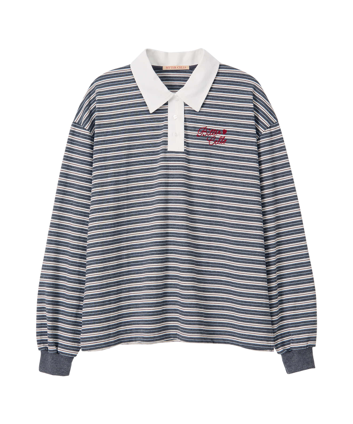 Bitter Cells Gemini Stripe Collar Tee
