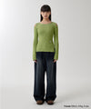 Mahagrid Cut Off Long Sleeve Knit