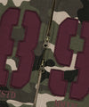 Mahagrid Camo Applique Crop Zip Up Hoodie