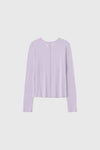 General Idea WOMAN Airy Round Neck Pintuck T-Shirt