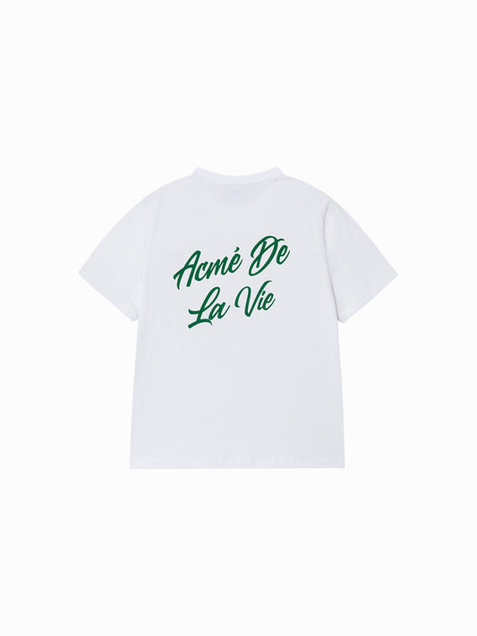 ADLV Woman Script Logo Printing Short Sleeve T-Shirt
