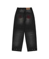 Mahagrid Solar Embroidered Denim Pant [Black]