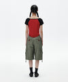 Mahagrid Off Shoulder Raglan Tee