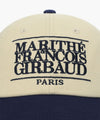 Marithé François Girbaud CLASSIC LOGO 6PANEL COLOR BLOCK CAP ivory