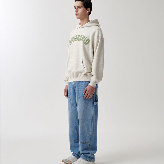 Mahagrid Twill Cut Off Applique Hoodie