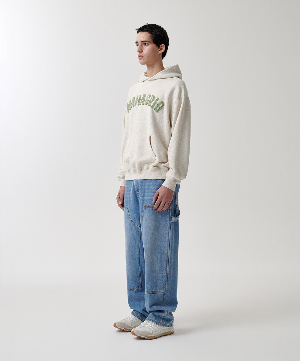 Mahagrid Twill Cut Off Applique Hoodie