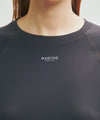 Marithé François Girbaud Marithé SPORT W ATHLEISURE SLIM CROP TEE charcoal