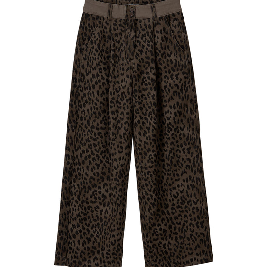 Bitter Cells Demi Pintuck Wide Pants - Leopard
