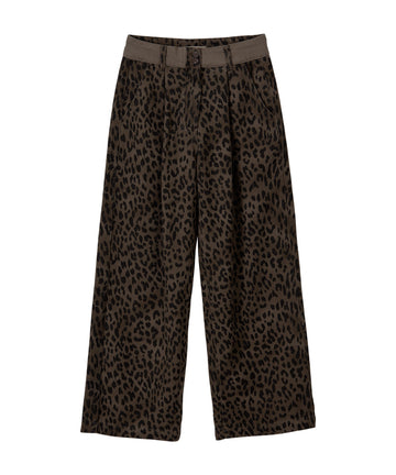 Bitter Cells Demi Pintuck Wide Pants - Leopard