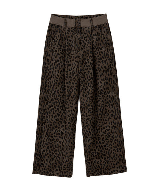 Bitter Cells Demi Pintuck Wide Pants - Leopard